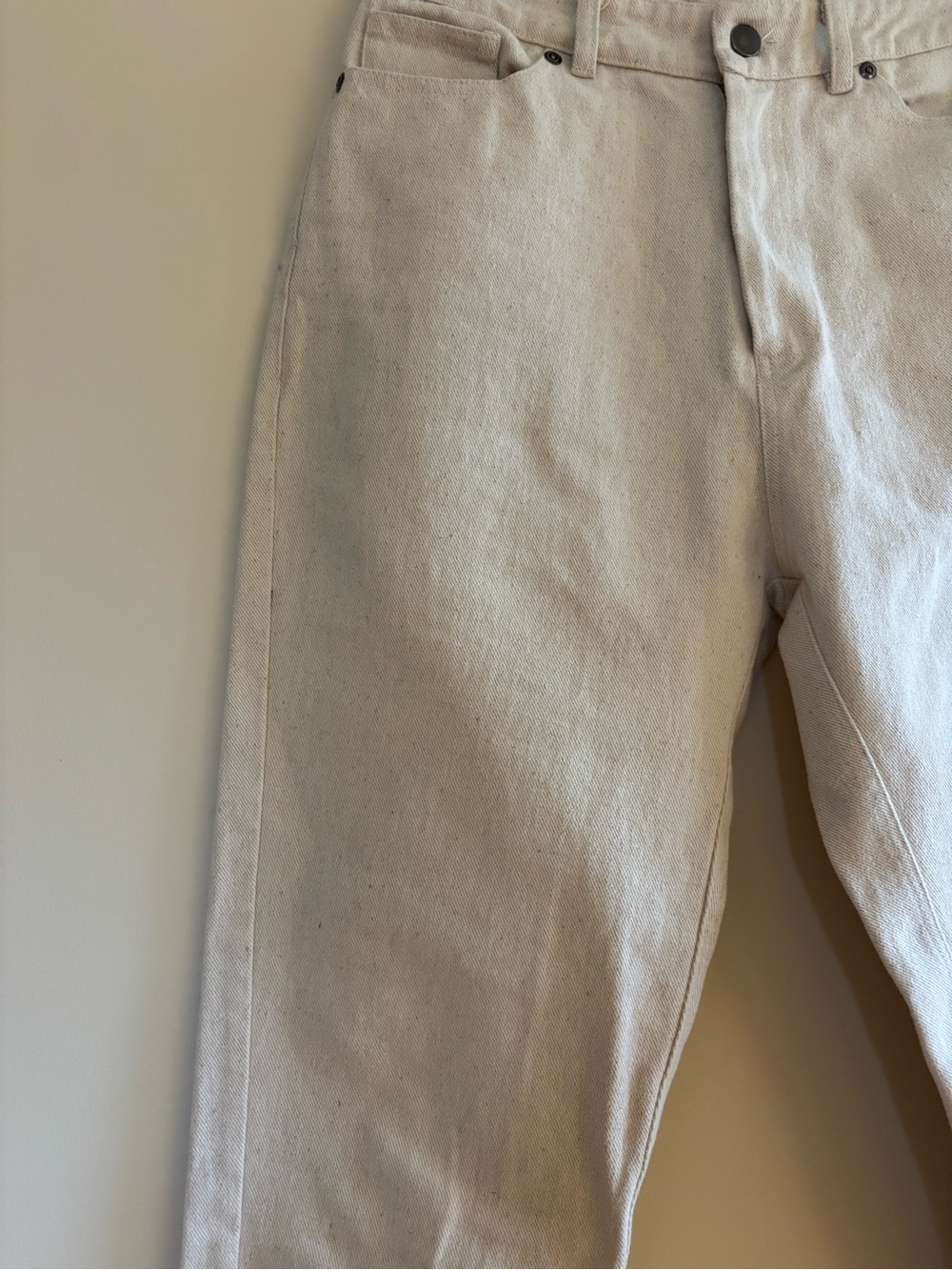 Betina Lou cream cotton tapered leg jeans - Picture 2 of 3